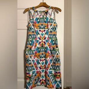 Adrianna Papell Multicolor Geometric Mini Dress